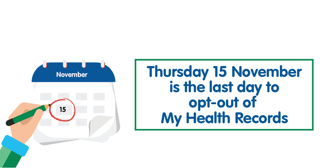 Thursday 15 November is the last day to opt-out of My Health Records