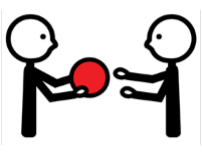 One person helping another