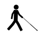 Person using a cane