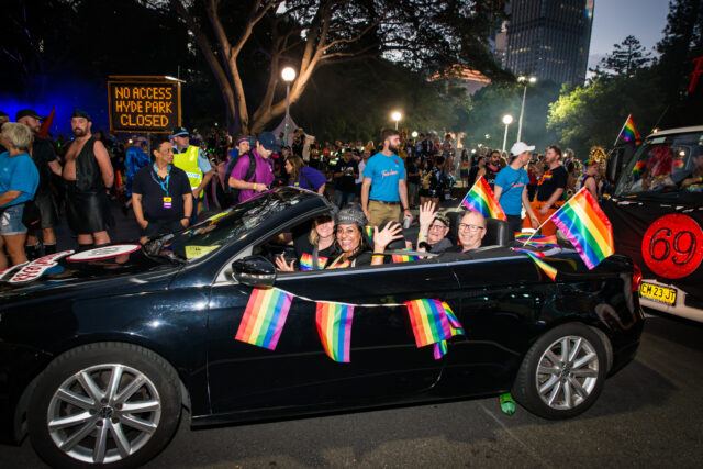 marchers from the Sydney Mardi Gras Parade 2019