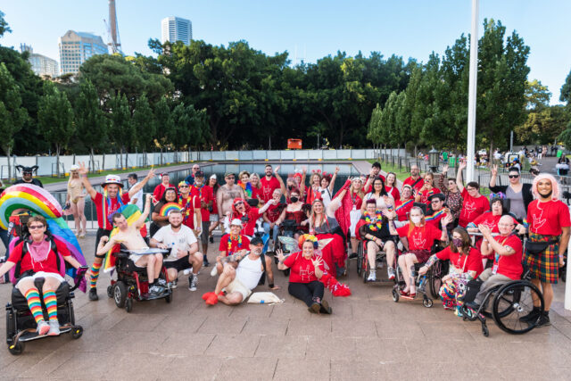 marchers from the Sydney Mardi Gras Parade 2023