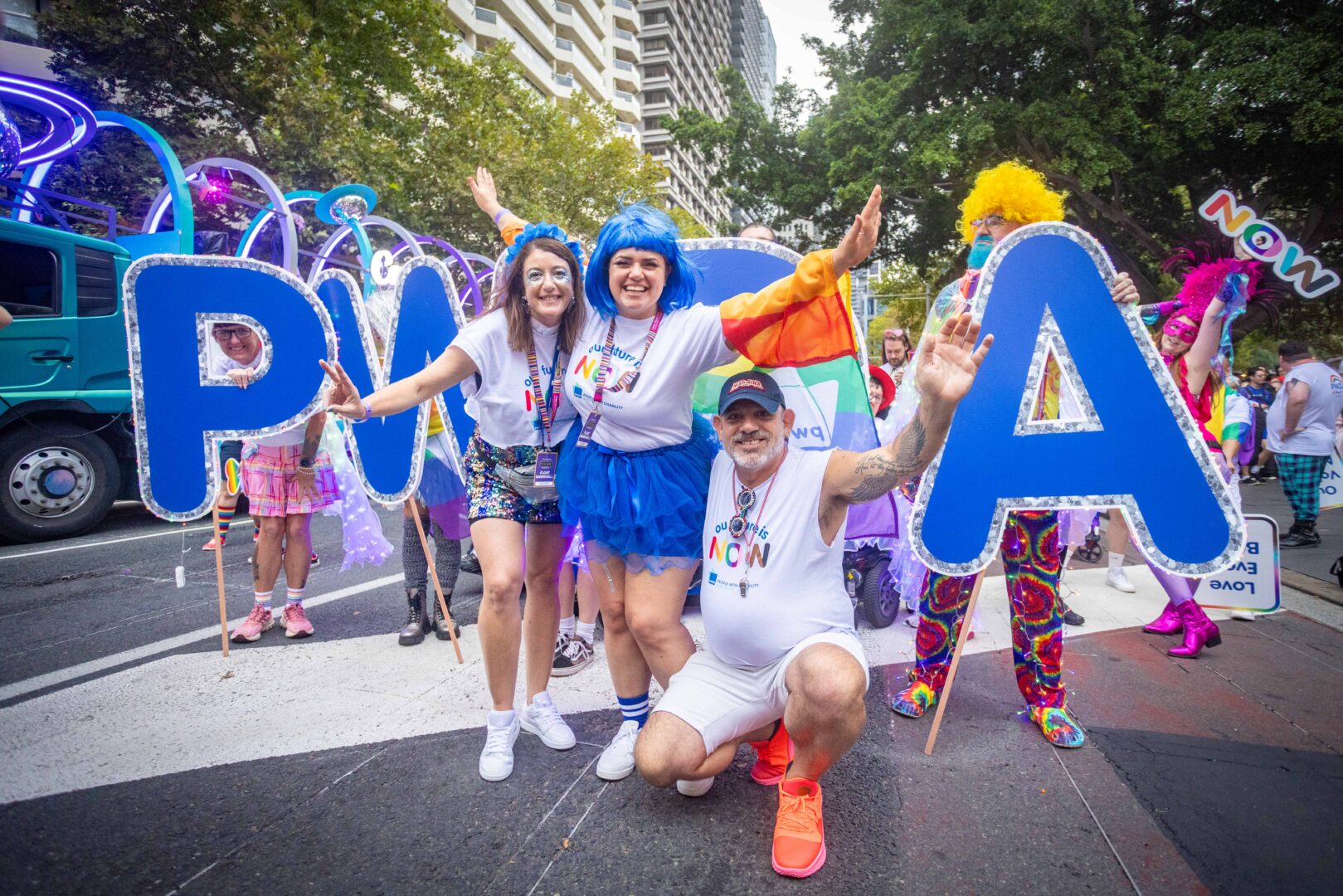 PWDA staff at the 2024 Mardi Gras Parade