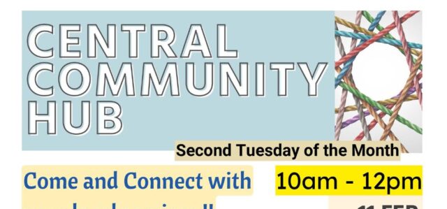 Central Community Hub banner with details