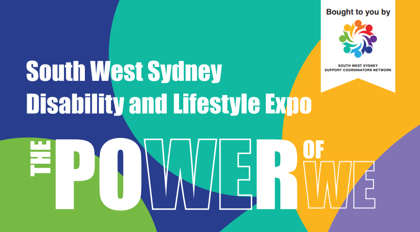 SWS Disability and Lifestyle Expo banner with bright colours