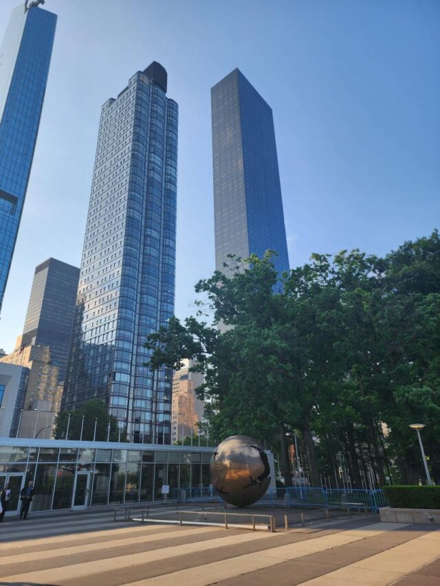 11UN Courtyard - People with Disability Australia UN Courtyard with New York skyline in background