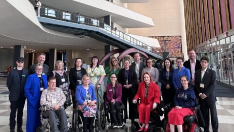 Australian Delegation including PWDA in the United Nations foyer