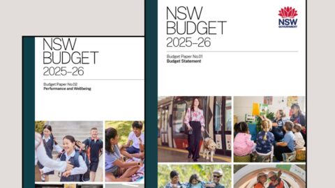 Cover of NSW 2025-26 Budget Papers Budget Statement and Performance and Wellbeing Statement.
