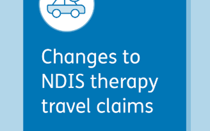 Changes to NDIS therapy travel claims graphic