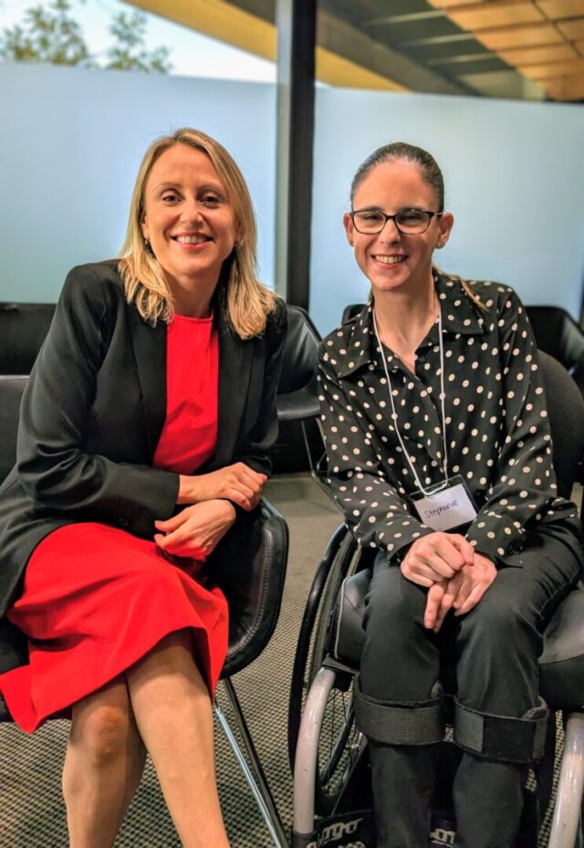 NSW Women's Safety Commissioner Dr Hannah Tonkin and PWDA Board Director, Steph Travers