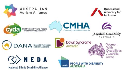 Logos of Disability Representative Organisations Making Australia's Hate Speech and Vilification Laws Work for People with Disability