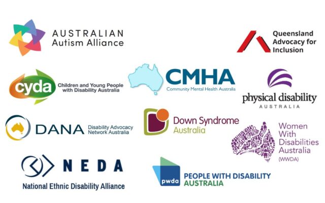 Logos of Disability Representative Organisations Making Australia's Hate Speech and Vilification Laws Work for People with Disability