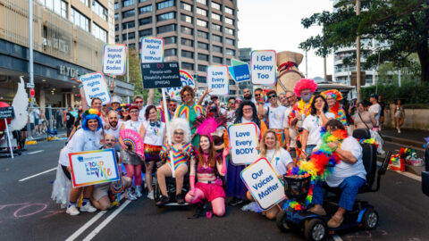 PWDA Group marching at the 2025 Mardi Gras Parade
