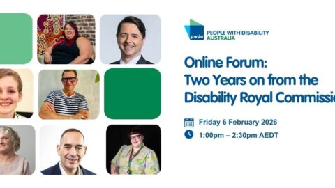 PWDA Online Forum Two Years on from the DRC - People with Disability Australia Banner Two Years on