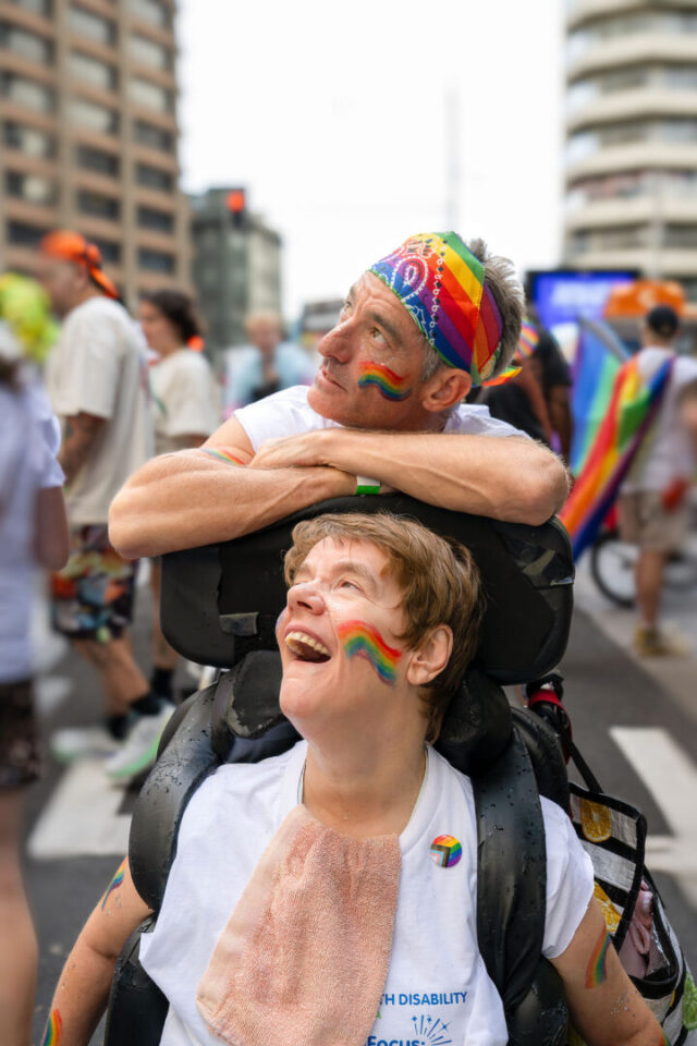 PWDA participants getting ready to march at Mardi Gras 2026