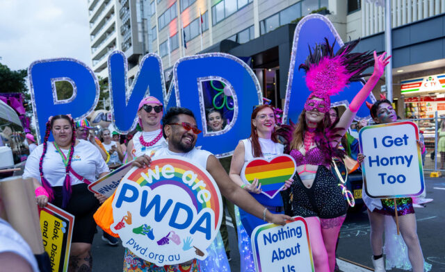 PWDA participants ready to march at Mardi Gras 2026
