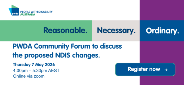 PWDA National Community Forum Promotional Banner
