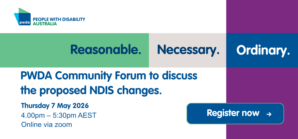 PWDA National Community Forum Promotional Banner
