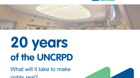 20 years of the UNCRPD banner
